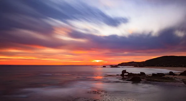 Tramonto Lunga Esposizione Alle Spiagge — Foto Stock