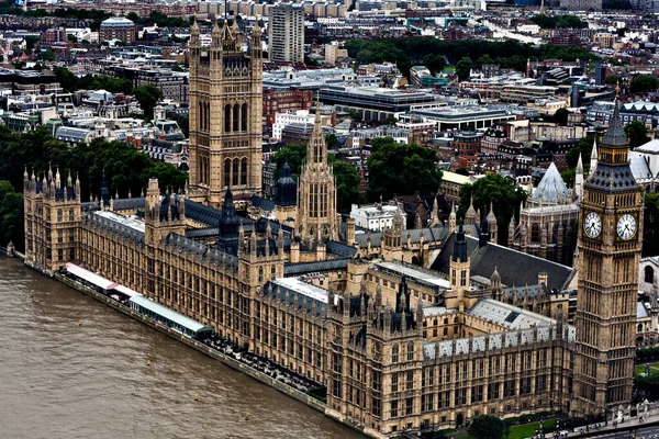 London Parlamentet Och Big Ben Stockbild