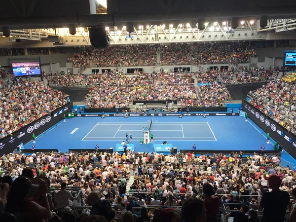 Blick Vom Tennisplatz Der Australian Open lizenzfreie Stockbilder