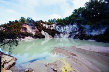 rotorua jeotermal çamur havuzları Yeni Zelanda 'da
