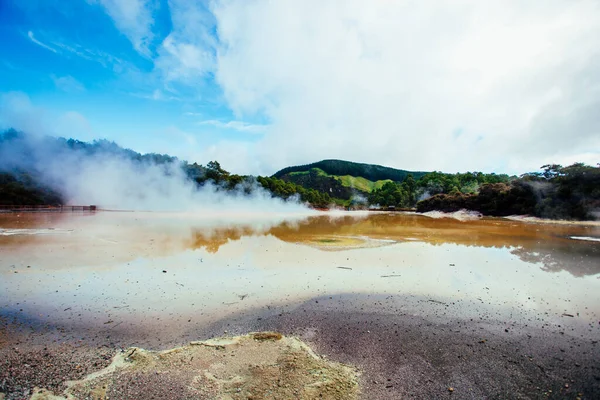 Piscinas Lama Geotérmica Rotorua Nova Zelândia — Fotografia de Stock