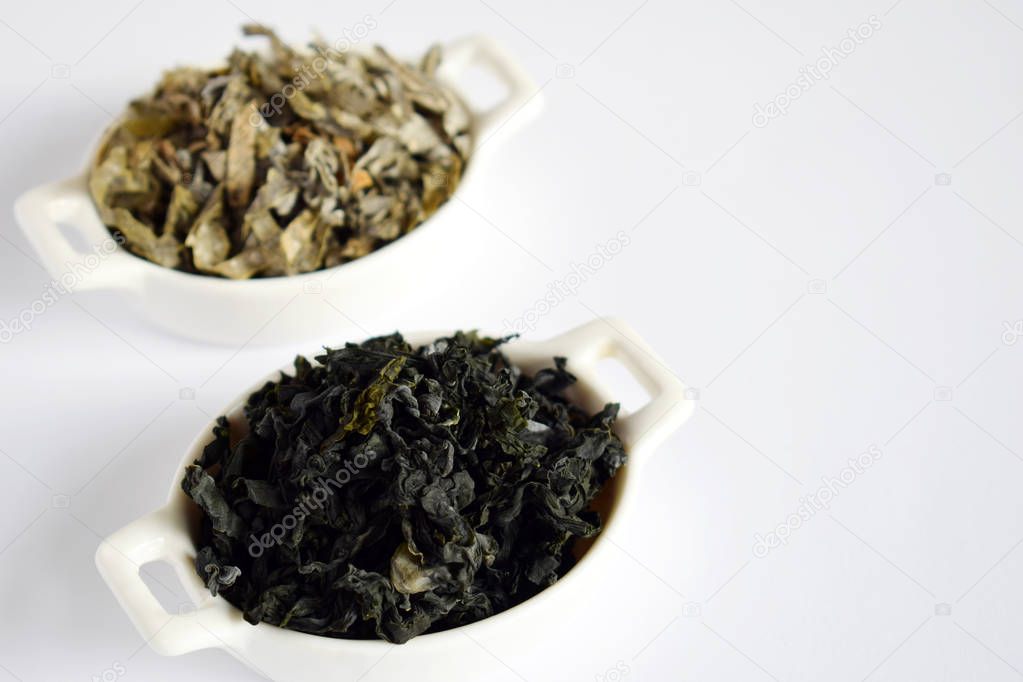 Dried seaweed: wakame, kelp Superfood Healthy food