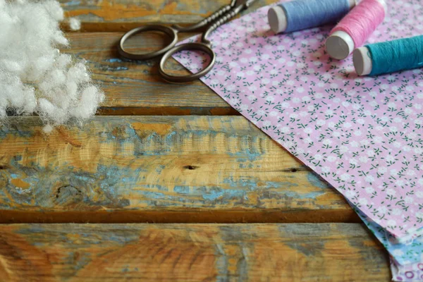 Uitrusting Voor Het Naaien Van Speelgoed Van Textiel Met Eigen — Stockfoto