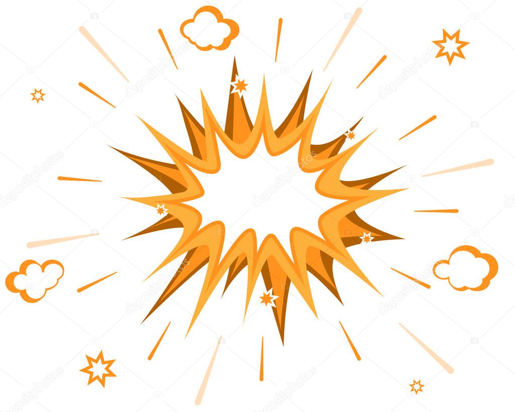 Retro burst icon vector illustration. Explosion effect.