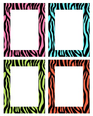 Zebra parmak izi çerçevesi. Hayvan derisi dokusu.