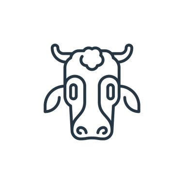 Holland kavramından bir inek ikonu vektörü. İnce çizgili, düzenlenebilir inek çarpması. Web ve mobil uygulamalarda kullanmak için inek doğrusal işareti, logo, yazdırma ortamı.