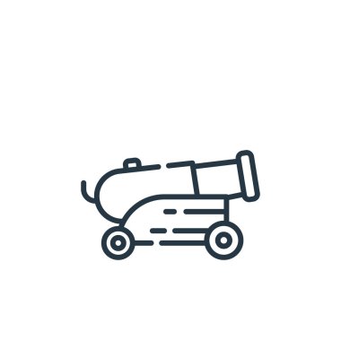 Müze konseptinden top ikonu vektörü. Düzenlenebilir top vuruşunun ince çizgisi. Web ve mobil uygulamalarda kullanmak için top doğrusal işareti, logo, yazdırma ortamı.