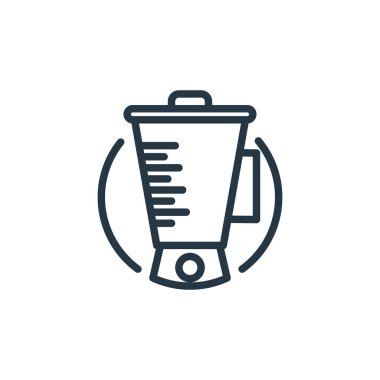 Elektrikli aletler konseptinden blender simgesi vektörü. Düzenlenebilir kalp krizinin ince çizgisi. Web ve mobil uygulamalarda kullanmak için blender doğrusal işareti, logo, yazdırma ortamı.