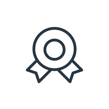 Okul konseptindeki ödül ikonu vektörü. İnce çizgili, düzenlenebilir felç çizgisi. Web ve mobil uygulamalarda kullanım için ödül doğrusal işareti, logo, yazdırma ortamı.