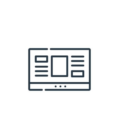 Müze konseptindeki panel simgesi vektörü. Düzenlenebilir inmenin ince çizgisi. Web ve mobil uygulamalarda kullanmak için panel doğrusal işareti, logo, yazdırma ortamı.