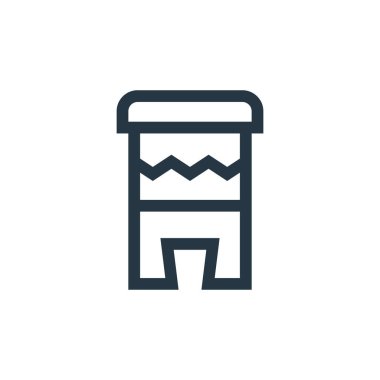 Cinco de Mayo konseptinden huehuetl ikon vektörü. Huehuetl düzenlenebilir vuruşun ince çizgisi. huehuetl web ve mobil uygulamalarda kullanmak için doğrusal işaret, logo, yazdırma ortamı.