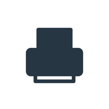 Yazıcı ve faks konseptindeki yazıcı simgesi vektörü. Yazıcının düzenlenebilir vuruşunun ince çizgisi. Web ve mobil uygulamalarda kullanmak için yazıcı doğrusal işareti, logo, yazdırma ortamı.