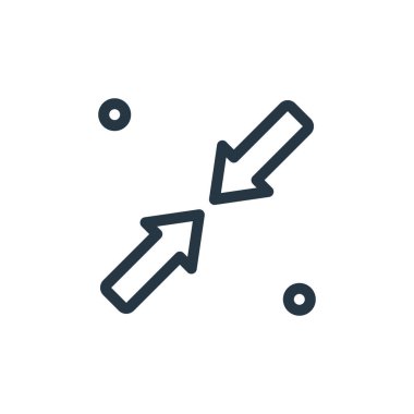 Çeşitli kavramlardan simge vektörünü en aza indir. Düzenlenebilir darbeyi minimize etmenin ince çizgisi. Web ve mobil uygulamalarda kullanmak için doğrusal işareti küçült, logo, yazdırma ortamı.