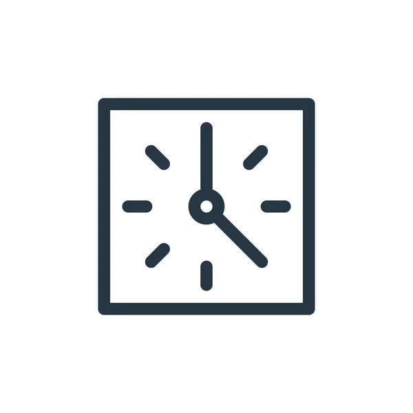 Vetor Ícone Relógio Negócio Conceito Escritório Linha Fina Ilustração Relógio —  Vetores de Stock