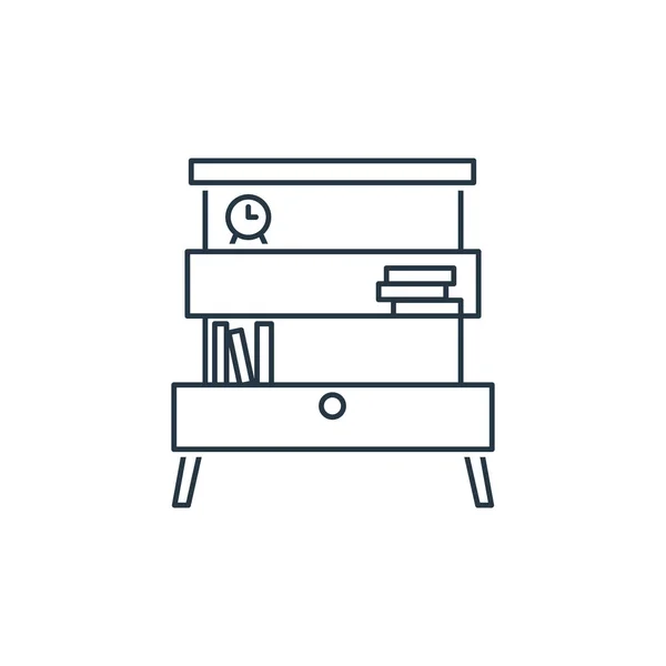 Shelf Icon Vector Household Concept Thin Line Illustration Shelf Editable — Stock Vector