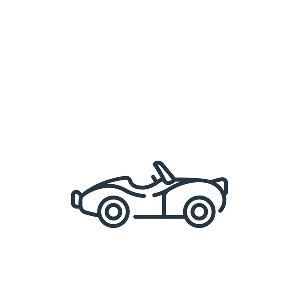 Вектор Классической Автомобильной Иконы Английского Концепта Тонкая Линия Иллюстрации Классический — стоковый вектор