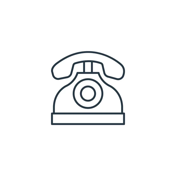 Телефон Иконка Вектор Античной Концепции Тонкая Линия Иллюстрация Редактируемого Штриха — стоковый вектор