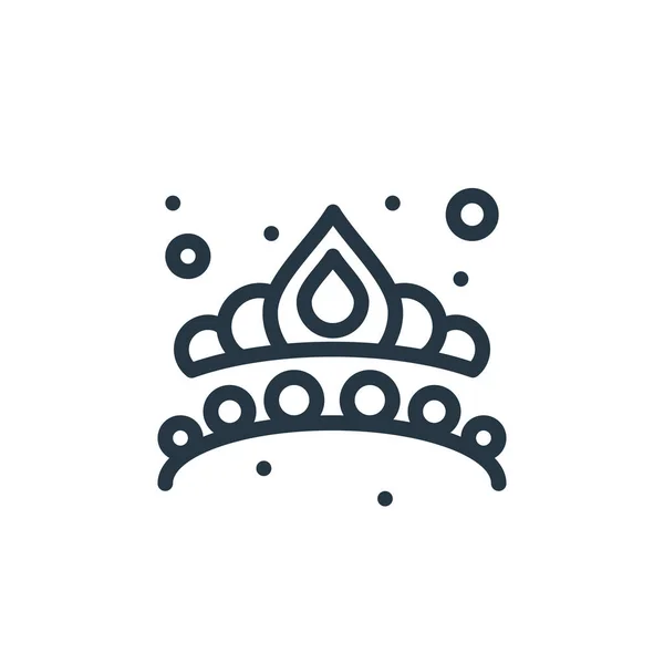Иконка Короны Вектор Ювелирной Концепции Тонкая Линия Иллюстрации Коронного Редактируемого — стоковый вектор