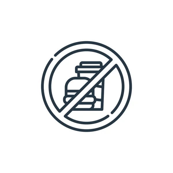 Dont Symbol Vektor Aus Museumskonzept Thin Line Illustration Des Nicht — Stockvektor