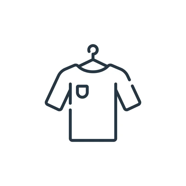 Skjorta Ikon Vektor Från Stormarknad Koncept Tunn Linje Illustration Skjortan — Stock vektor