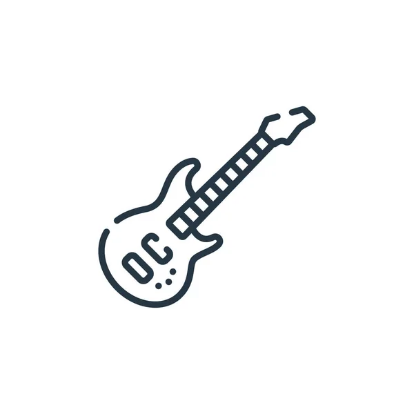 Vetor Ícone Guitarra Conceito Rock Roll Thin Line Ilustração Guitarra — Vetor de Stock