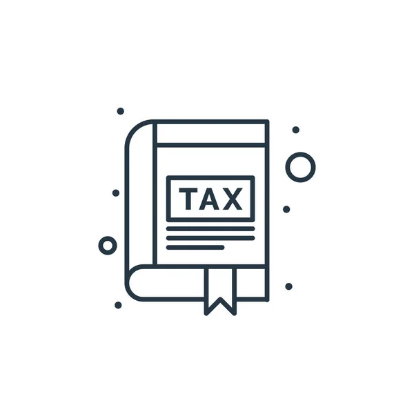 税金の概念からの税金のアイコンベクトル 税編集可能なストロークの細い線イラスト Webやモバイルアプリ 印刷メディアで使用するための税金の線形記号 — ストックベクタ
