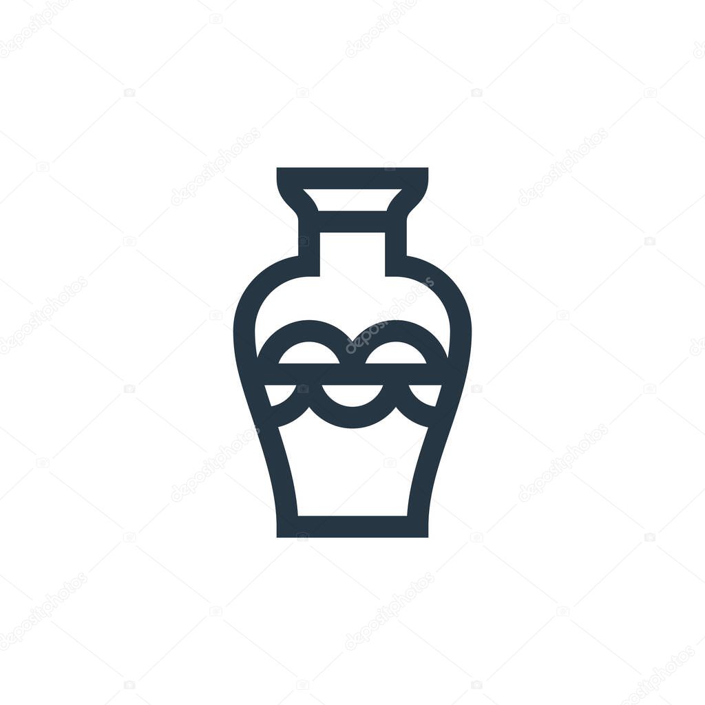 pottery icon vector from morocco concept. Thin line illustration of pottery editable stroke. pottery linear sign for use on web and mobile apps, logo, print media.