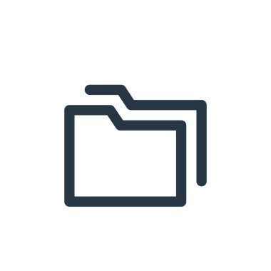 E-posta kavramından dizin simgesi vektörü. Düzenlenebilir dizinlerin ince çizgisi. Web ve mobil uygulamalarda kullanmak için dizinler doğrusal işareti, logo, yazdırma ortamı.