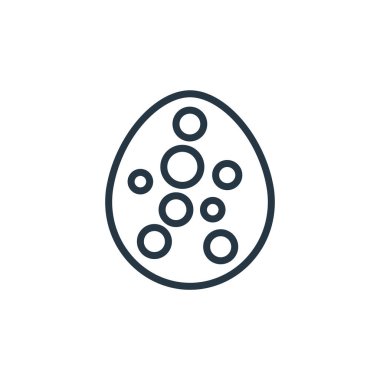 Paskalya konseptinden yumurta ikonu vektörü. İnce çizgili, düzenlenebilir yumurta çarpması. Web ve mobil uygulamalarda kullanmak için yumurta doğrusal işareti, logo, yazdırma ortamı.
