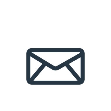 İş konseptinden posta ikonu vektörü. İnce çizgili postayla düzenlenebilir felç çizgisi. Web ve mobil uygulamalarda kullanmak için e- posta doğrusal işareti, logo, yazdırma ortamı.