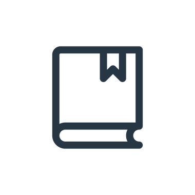 Okul konseptinden bir ikon vektörü. Düzenlenebilir kitap vuruşunun ince çizgisi. Web ve mobil uygulamalarda kullanmak için kitap doğrusal işareti, logo, yazdırma ortamı.