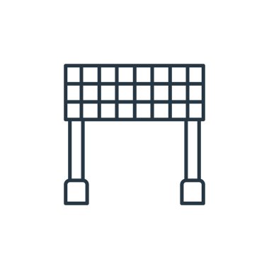 Yarış konseptinden bayrak ikonu vektörünü bitir. Bitiş bayrağı düzenlenebilir vuruşunun ince çizgisi. Web ve mobil uygulamalar, logo ve yazdırma ortamlarında kullanılmak üzere bayrak doğrusal işaretini bitir.