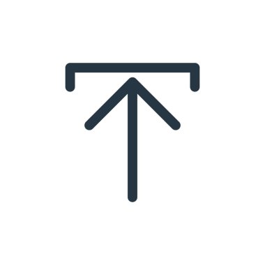 Kullanıcı arayüzü kavramından simge vektörü yükle. İnce çizgili düzenlenebilir felç çizgisi. Web ve mobil uygulamalarda kullanmak için doğrusal işaret yükle, logo, yazdırma ortamı.