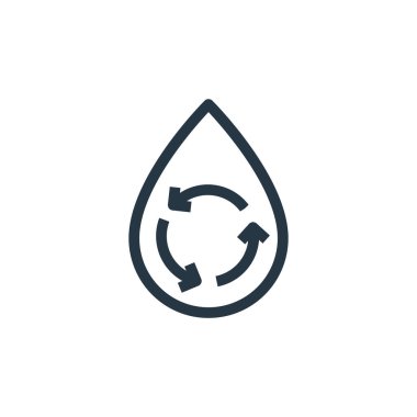 Ekoloji konseptinden kan ikonu vektörü. Kan düzenlenebilir felcin ince bir çizgisi. Web ve mobil uygulamalarda kullanmak için kan doğrusal işareti, logo, yazdırma ortamı.