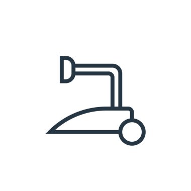 elektrikli süpürge ikonu vektörü. Vakum düzenlenebilir felcin ince bir çizgisi. Web ve mobil uygulamalarda kullanmak için boşluk doğrusal işareti, logo, yazdırma ortamı.