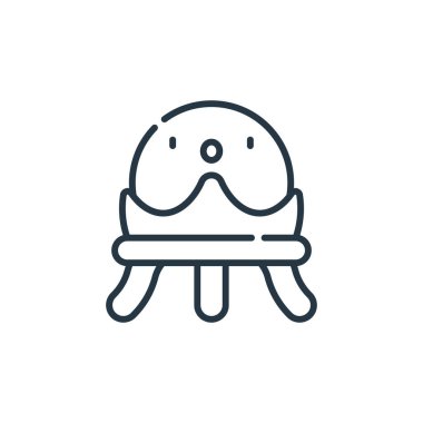 Video oyunu elemanları kavramından kristal küre ikon vektörü. Kristal küre düzenlenebilir vuruşunun ince çizgisi. Web ve mobil uygulamalarda kullanmak için kristal küre doğrusal işareti, logo, yazdırma ortamı.