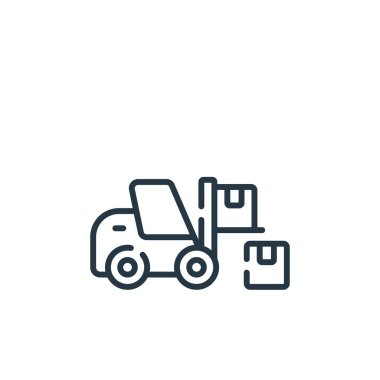 Süpermarket konseptindeki depo ikonu vektörü. Düzenlenebilir depo darbesinin ince çizgisi. Web ve mobil uygulamalarda kullanmak için depo doğrusal işareti, logo, yazdırma ortamı.