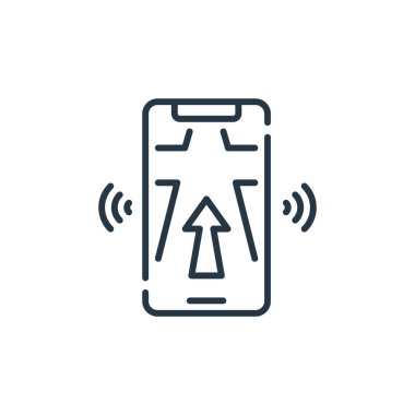 Akıllı şehir konseptinden GPS simgesi vektörü. Düzenlenebilir GPS felcinin ince bir çizgisi. Web ve mobil uygulamalarda kullanmak için gps doğrusal işareti, logo, yazdırma ortamı.