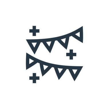 Anneler Günü konseptinden çelenk ikonu vektörü. Düzenlenebilir çelenklerin ince çizgisi. Web ve mobil uygulamalarda kullanmak için çelenk doğrusal işareti, logo, yazdırma ortamı.