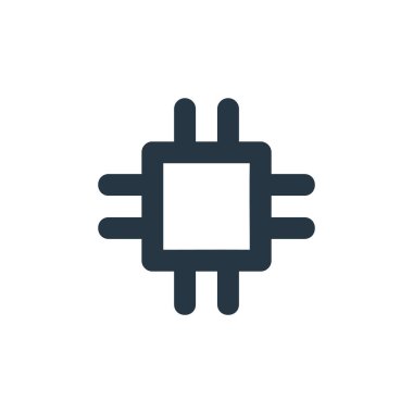 px aygıtları kavramından Cpu simge vektörü. Düzenlenebilir Cpu felcinin ince bir çizgisi. Web ve mobil uygulamalar, logo ve yazdırma ortamlarında kullanmak için cpu doğrusal işareti.