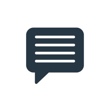 Sohbet kutusu konseptinden bir simge vektörü. Sohbet kutusunun düzenlenebilir vuruşunun ince çizgisi. Web ve mobil uygulamalarda kullanmak için sohbet kutusu doğrusal işareti, logo, yazdırma ortamı.