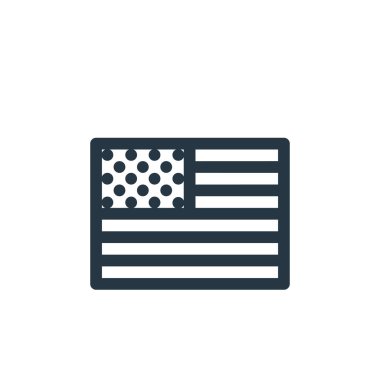 Amerikan futbolu konseptinden bir ikon vektörü. Amerika 'nın düzenlenebilir felcinin ince bir çizgisi. Web ve mobil uygulamalarda kullanmak için ABD doğrusal işareti, logo, yazdırma ortamı.