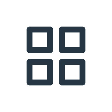 Kullanıcı arayüzü kavramından menü simgesi vektörü. Menüde düzenlenebilir vuruşların ince çizgisi. Web ve mobil uygulamalarda kullanmak için menü doğrusal işareti, logo, yazdırma ortamı.