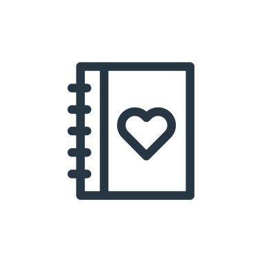 Sevgililer Günü konseptinden mandıra ikonu vektörü. Süt ürünleri düzenlenebilir felcin ince bir çizgisi. Web ve mobil uygulamalarda kullanmak için süt ürünleri doğrusal işareti, logo, yazdırma ortamları.