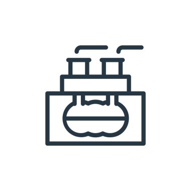 Ekoloji çizgisi kavramından jeotermal ikon vektörü. Jeotermal düzenlenebilir felcin ince bir çizgisi. Web ve mobil uygulamalarda kullanmak için jeotermal doğrusal işaret, logo, yazdırma ortamı.