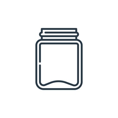 Eğitim konseptinden kavanoz ikonu vektörü. Kavanoz düzenlenebilir felcin ince çizgisi. Web ve mobil uygulamalarda kullanmak için kavanoz doğrusal işareti, logo, yazdırma ortamı.