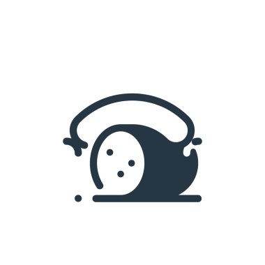 Et konseptinden sosis ikonu vektörü. Kurgulanabilir sosis felcinin ince bir çizgisi. Web ve mobil uygulamalarda kullanmak için sosis doğrusal işareti, logo, yazdırma ortamı.