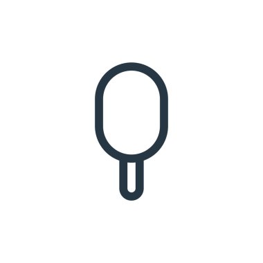 Ice Pop pop konseptinden bir ikon vektörü. Buz parçasının ince çizgisi düzenlenebilir vuruşları. Web ve mobil uygulamalarda kullanmak için buz pop lineer işareti, logo, yazdırma ortamı.