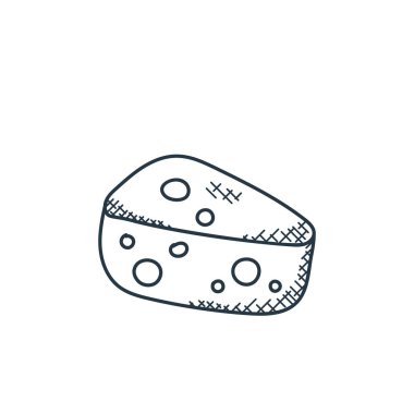 Yiyecek konseptinden peynir ikonu vektörü. Düzenlenebilir peynir felcinin ince bir çizgisi. Web ve mobil uygulamalarda kullanmak için peynir doğrusal işareti, logo, yazdırma ortamı.