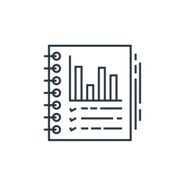 veri analiz konseptinden histogram ikon vektörü. Düzenlenebilir kalp krizinin ince bir çizgisi. Web ve mobil uygulamalarda kullanmak için histogram doğrusal işareti, logo, yazdırma ortamı.